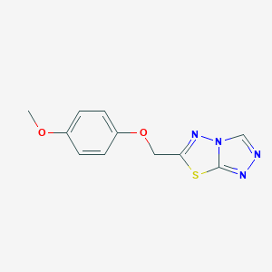 molecular formula C11H10N4O2S B294322 6-[(4-Methoxyphenoxy)methyl][1,2,4]triazolo[3,4-b][1,3,4]thiadiazole 
