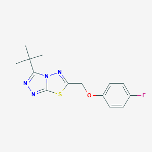3-Tert-butyl-6-[(4-fluorophenoxy)methyl][1,2,4]triazolo[3,4-b][1,3,4]thiadiazole