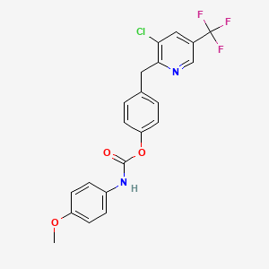 4-{[3-chloro-5-(trifluoromethyl)-2-pyridinyl]methyl}phenyl N-(4-methoxyphenyl)carbamate