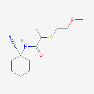 N-(1-cyanocyclohexyl)-2-[(2-methoxyethyl)sulfanyl]propanamide