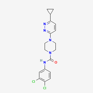 molecular formula C18H19Cl2N5O B2943260 4-(6-环丙基哒嗪-3-基)-N-(3,4-二氯苯基)哌嗪-1-甲酰胺 CAS No. 2034362-53-1