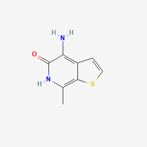 molecular formula C8H8N2OS B2943261 4-氨基-7-甲基噻吩并[2,3-C]吡啶-5-醇 CAS No. 118487-71-1