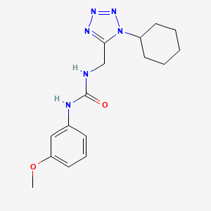 molecular formula C16H22N6O2 B2943263 1-((1-cyclohexyl-1H-tetrazol-5-yl)methyl)-3-(3-methoxyphenyl)urea CAS No. 920420-48-0