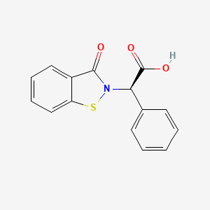 molecular formula C15H11NO3S B2943266 (R)-2-(3-oxobenzo[d]isothiazol-2(3H)-yl)-2-phenylacetic acid CAS No. 1212375-07-9