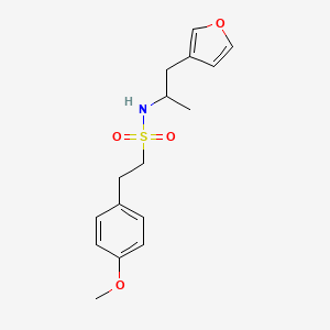 molecular formula C16H21NO4S B2943273 N-(1-(furan-3-yl)propan-2-yl)-2-(4-methoxyphenyl)ethanesulfonamide CAS No. 1795194-72-7