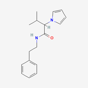 3-methyl-N-(2-phenylethyl)-2-(1H-pyrrol-1-yl)butanamide