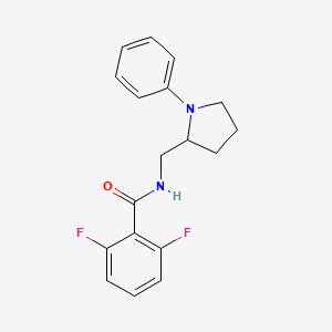 2,6-Difluoro-N-[(1-phenylpyrrolidin-2-yl)methyl]benzamide