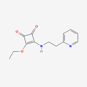 molecular formula C13H14N2O3 B2943280 3-Ethoxy-4[(2-pyridin-2-ylethyl)amino]cyclobut-3-ene-1,2-dione CAS No. 1335041-81-0