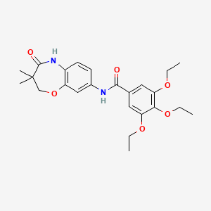 N-(3,3-dimethyl-4-oxo-2,3,4,5-tetrahydrobenzo[b][1,4]oxazepin-8-yl)-3,4,5-triethoxybenzamide