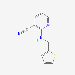 molecular formula C11H9N3S B2943285 2-[(噻吩-2-基甲基)氨基]烟腈 CAS No. 945298-30-6