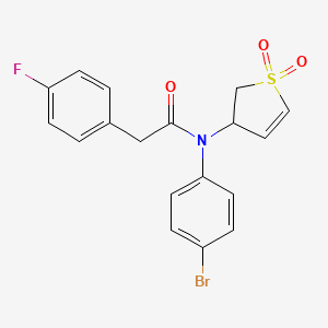 N-(4-bromophenyl)-N-(1,1-dioxido-2,3-dihydrothiophen-3-yl)-2-(4-fluorophenyl)acetamide
