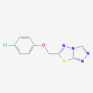 molecular formula C10H7ClN4OS B294329 6-[(4-Chlorophenoxy)methyl][1,2,4]triazolo[3,4-b][1,3,4]thiadiazole 