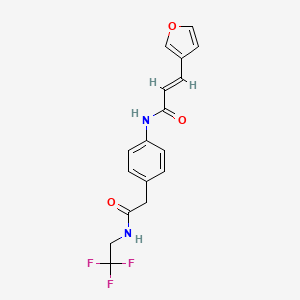 (E)-3-(furan-3-yl)-N-(4-(2-oxo-2-((2,2,2-trifluoroethyl)amino)ethyl)phenyl)acrylamide