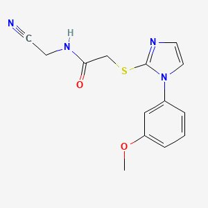 N-(cyanomethyl)-2-{[1-(3-methoxyphenyl)-1H-imidazol-2-yl]sulfanyl}acetamide