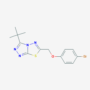 molecular formula C14H15BrN4OS B294331 6-[(4-Bromophenoxy)methyl]-3-tert-butyl[1,2,4]triazolo[3,4-b][1,3,4]thiadiazole 