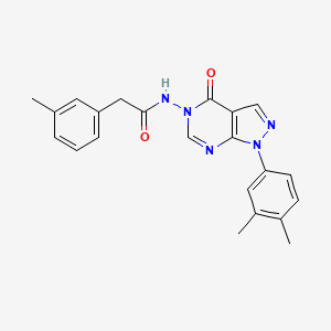 molecular formula C22H21N5O2 B2943311 N-(1-(3,4-二甲基苯基)-4-氧代-1H-吡唑并[3,4-d]嘧啶-5(4H)-基)-2-(间甲苯基)乙酰胺 CAS No. 899738-54-6