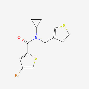 4-bromo-N-cyclopropyl-N-(thiophen-3-ylmethyl)thiophene-2-carboxamide