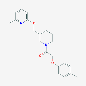 2-(4-Methylphenoxy)-1-[3-[(6-methylpyridin-2-yl)oxymethyl]piperidin-1-yl]ethanone