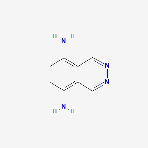 molecular formula C8H8N4 B2943319 Phthalazine-5,8-diamine CAS No. 502584-74-9