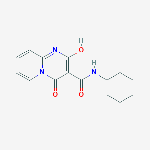 molecular formula C15H17N3O3 B2943321 N-cyclohexyl-2-hydroxy-4-oxo-4H-pyrido[1,2-a]pyrimidine-3-carboxamide CAS No. 886899-46-3