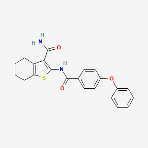 molecular formula C22H20N2O3S B2943331 2-(4-PHENOXYBENZAMIDO)-4,5,6,7-TETRAHYDRO-1-BENZOTHIOPHENE-3-CARBOXAMIDE CAS No. 313662-69-0