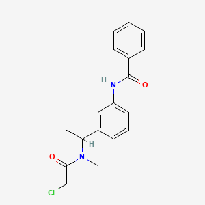 molecular formula C18H19ClN2O2 B2943334 N-{3-[1-(2-chloro-N-methylacetamido)ethyl]phenyl}benzamide CAS No. 1269151-97-4