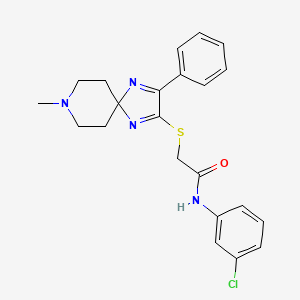 N-(3-chlorophenyl)-2-((8-methyl-3-phenyl-1,4,8-triazaspiro[4.5]deca-1,3-dien-2-yl)thio)acetamide