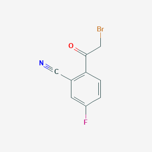 molecular formula C9H5BrFNO B2943345 2-(2-Bromoacetyl)-5-fluorobenzonitrile CAS No. 1427363-75-4