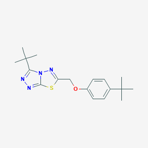 molecular formula C18H24N4OS B294335 3-Tert-butyl-6-[(4-tert-butylphenoxy)methyl][1,2,4]triazolo[3,4-b][1,3,4]thiadiazole 