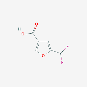 molecular formula C6H4F2O3 B2943354 5-(Difluoromethyl)furan-3-carboxylic acid CAS No. 1706447-96-2