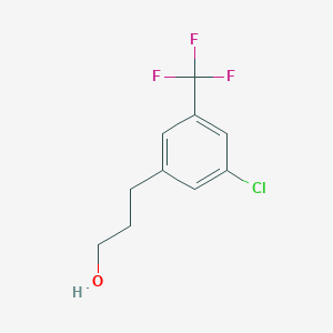 molecular formula C10H10ClF3O B2943375 3-[3-Chloro-5-(trifluoromethyl)phenyl]propan-1-OL CAS No. 1397238-15-1