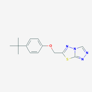 molecular formula C14H16N4OS B294338 6-[(4-Tert-butylphenoxy)methyl][1,2,4]triazolo[3,4-b][1,3,4]thiadiazole 