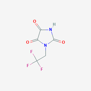 molecular formula C5H3F3N2O3 B2943387 1-(2,2,2-Trifluoroethyl)imidazolidine-2,4,5-trione CAS No. 871497-75-5