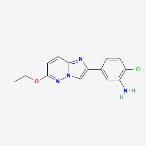 molecular formula C14H13ClN4O B2943391 2-Chloro-5-(6-ethoxyimidazo[1,2-b]pyridazin-2-yl)aniline CAS No. 1286721-93-4