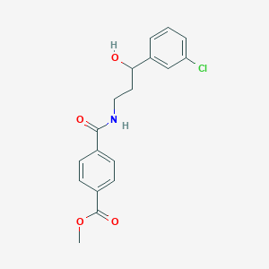 Methyl 4-((3-(3-chlorophenyl)-3-hydroxypropyl)carbamoyl)benzoate