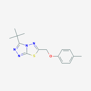 molecular formula C15H18N4OS B294340 3-Tert-butyl-6-[(4-methylphenoxy)methyl][1,2,4]triazolo[3,4-b][1,3,4]thiadiazole 
