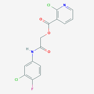 [(3-Chloro-4-fluorophenyl)carbamoyl]methyl 2-chloropyridine-3-carboxylate