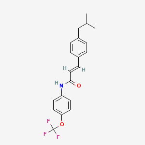 molecular formula C20H20F3NO2 B2943403 3-(4-isobutylphenyl)-N-[4-(trifluoromethoxy)phenyl]acrylamide CAS No. 329779-07-9