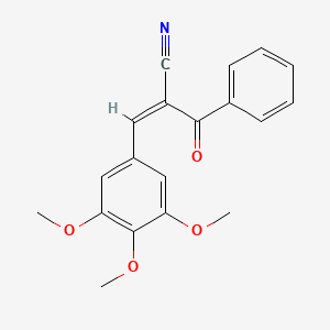 molecular formula C19H17NO4 B2943407 (2Z)-2-[(Z)-苯甲酰]-3-(3,4,5-三甲氧基苯基)丙-2-烯腈 CAS No. 122324-23-6