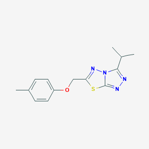 (3-Isopropyl[1,2,4]triazolo[3,4-b][1,3,4]thiadiazol-6-yl)methyl 4-methylphenyl ether