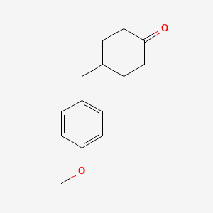 molecular formula C14H18O2 B2943416 4-[(4-Methoxyphenyl)methyl]cyclohexan-1-one CAS No. 67807-29-8