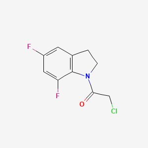 molecular formula C10H8ClF2NO B2943417 2-Chloro-1-(5,7-difluoro-2,3-dihydroindol-1-yl)ethanone CAS No. 2361907-06-2