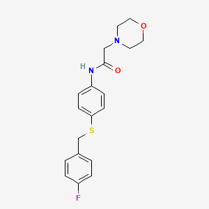 molecular formula C19H21FN2O2S B2943429 N-{4-[(4-氟苄基)硫烷基]苯基}-2-吗啉基乙酰胺 CAS No. 882073-21-4