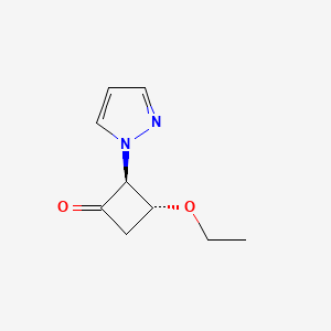 molecular formula C9H12N2O2 B2943441 (2S,3R)-3-乙氧基-2-(1H-吡唑-1-基)环丁-1-酮 CAS No. 1864003-56-4