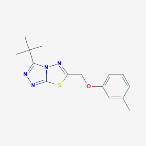 3-Tert-butyl-6-[(3-methylphenoxy)methyl][1,2,4]triazolo[3,4-b][1,3,4]thiadiazole