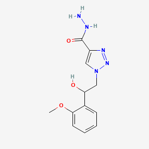 molecular formula C12H15N5O3 B2943469 1-[2-hydroxy-2-(2-methoxyphenyl)ethyl]-1H-1,2,3-triazole-4-carbohydrazide CAS No. 1403233-73-7