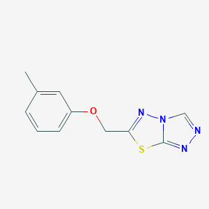 molecular formula C11H10N4OS B294347 6-[(3-Methylphenoxy)methyl][1,2,4]triazolo[3,4-b][1,3,4]thiadiazole 