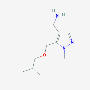 [1-Methyl-5-(2-methylpropoxymethyl)pyrazol-4-yl]methanamine