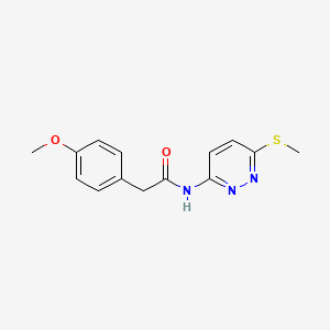 molecular formula C14H15N3O2S B2943483 2-(4-甲氧基苯基)-N-(6-(甲硫基)吡哒嗪-3-基)乙酰胺 CAS No. 1021225-31-9