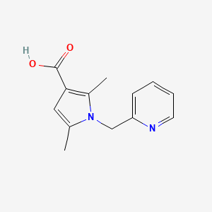 molecular formula C13H14N2O2 B2943495 2,5-dimethyl-1-(pyridin-2-ylmethyl)-1H-pyrrole-3-carboxylic acid CAS No. 953717-09-4